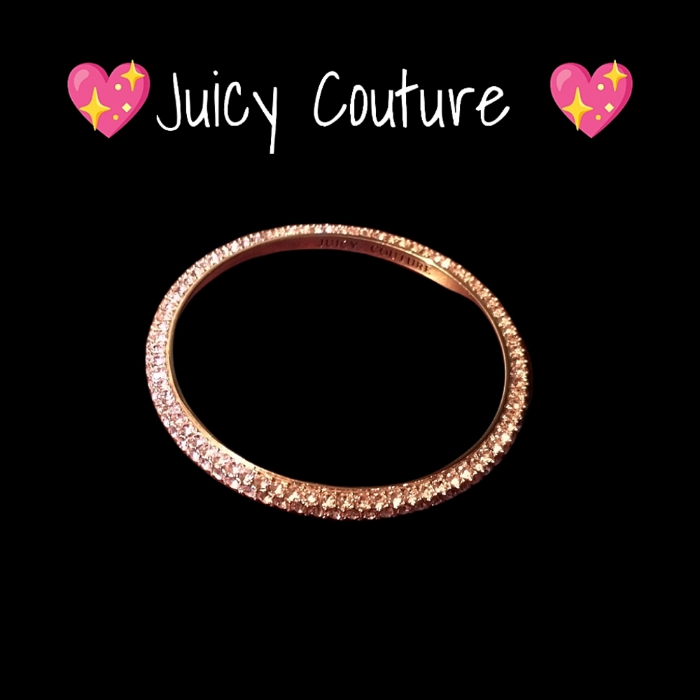 Juicy Couture Pink Pave Crystal Bangle Bracelet
